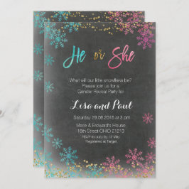 冬、性別を明らかにする招待 招待状