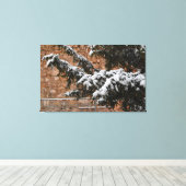 冬、木々に雪 キャンバスプリント (インサイチュ (ウッドフロア))