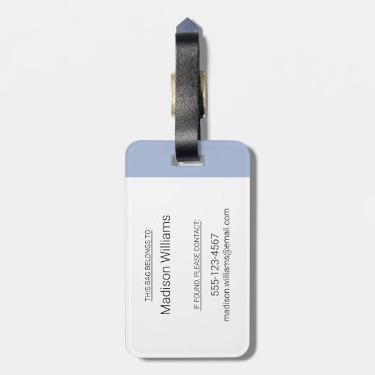 冬 – 短尾ワイゼル ラゲッジタグ (裏面縦)