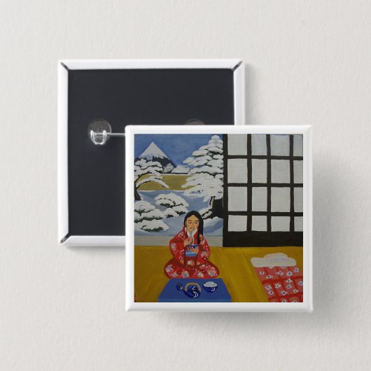 冬 缶バッジ (正面&裏面)