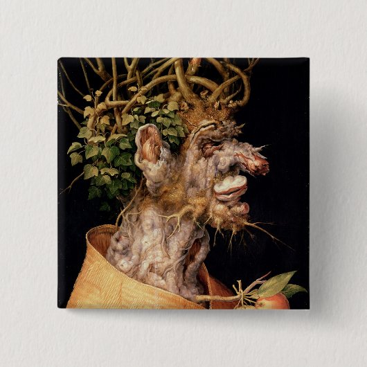 冬、 缶バッジ (正面)