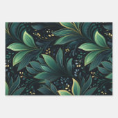 冬/自然品種ラッピング紙- 3セット ラッピングペーパーシート (正面)