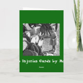 冬: 落ちる雪だるま シーズンカード (裏面)