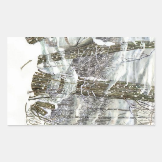 冬 長方形シール (正面)