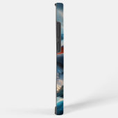 冬、雪が覆われた橋と川 SAMSUNG GALAXYケース (右側面)