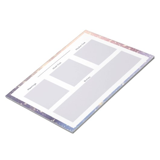 冬/雪の毎日の計画メモ帳 ノートパッド (アングル)