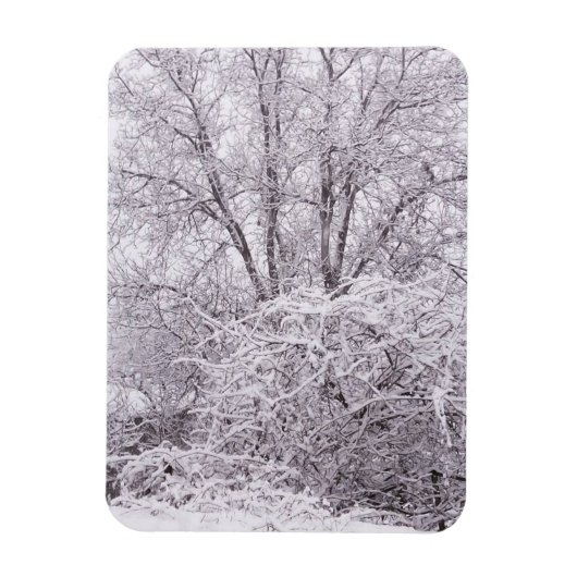 冬(雪の風景) マグネット (縦)