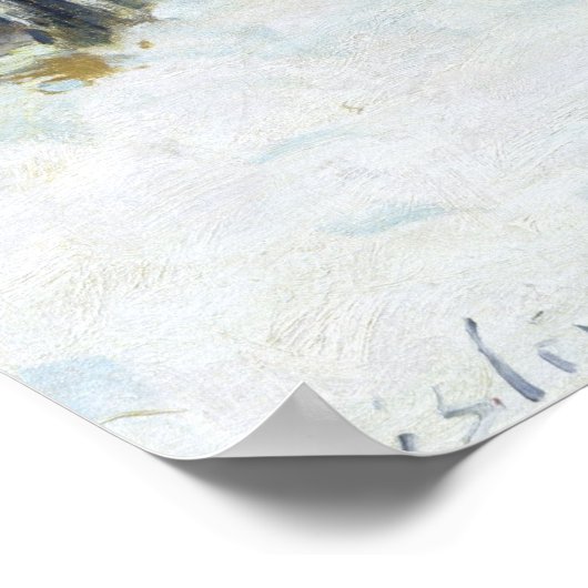 冬、雪効果、1876年 ポスター (角)