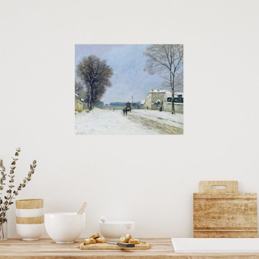 冬、雪効果、1876年 ポスター (キッチン)