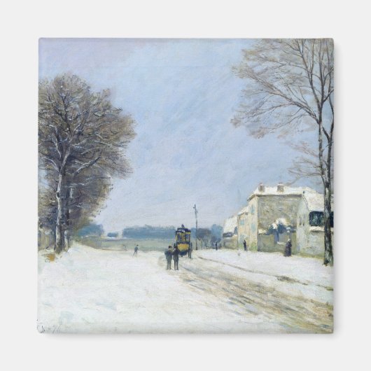 冬、雪効果、1876年 マグネット (正面)