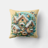 冬《鳥》アメリカゴガラバードハウスヴィレッジ クッション (裏面)