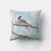 冬《鳥》アメリカゴガラ枕 クッション (裏面)