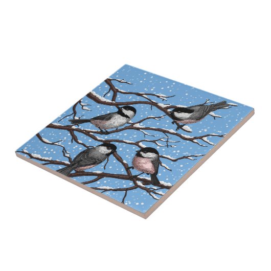 冬《鳥》アメリカゴガラ タイル (側面)