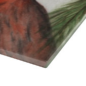 冬（鳥）ショウジョウコウカンチョウガラス切断板 カッティングボード (角)