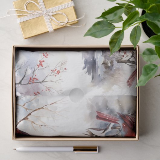 冬(鳥)ショウジョウコウカンチョウシリーズデザイン7 薄葉紙 (ギフト)