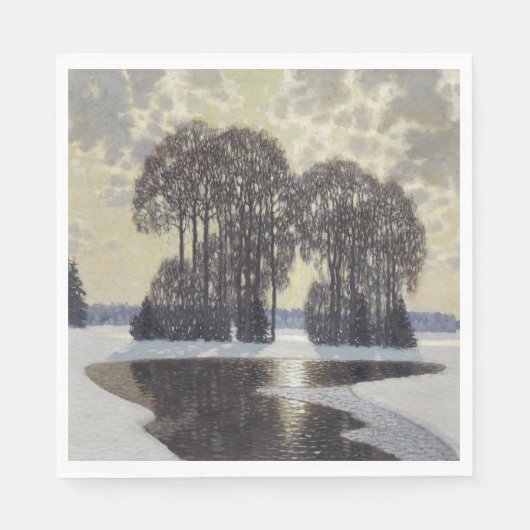 冬(Villhelms Purvitis著) スタンダードランチョンナプキン (正面)