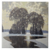 冬（Villhelms Purvitis著） タイル (正面)