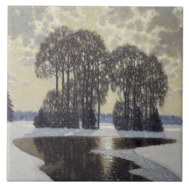 冬（Villhelms Purvitis著） タイル