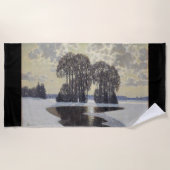 冬（Villhelms Purvitis著） ビーチタオル (正面)