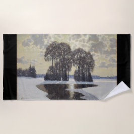 冬（Villhelms Purvitis著） ビーチタオル