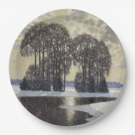 冬（Villhelms Purvitis著） ペーパープレート