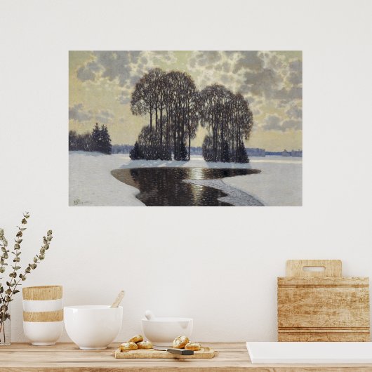 冬（Villhelms Purvitis著） ポスター (キッチン)