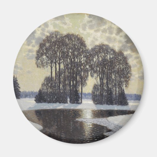 冬（Villhelms Purvitis著） マグネット (正面)