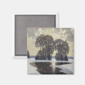 冬（Villhelms Purvitis著） マグネット (正面/裏面)