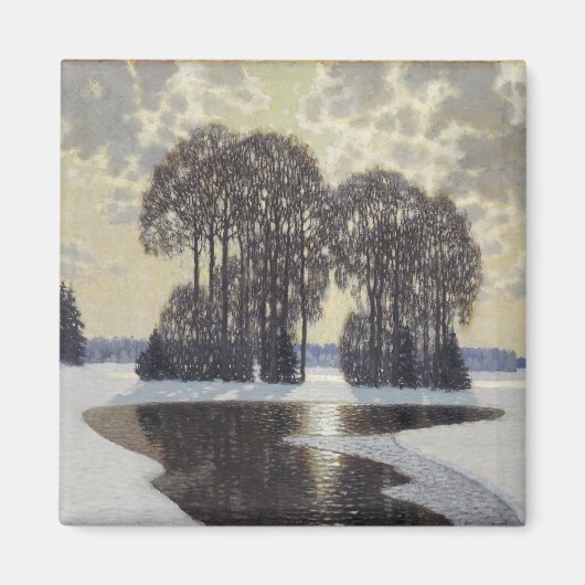 冬（Villhelms Purvitis著） マグネット (正面)