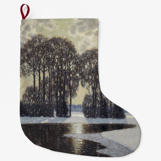 冬（Villhelms Purvitis著） ラージクリスマスストッキング (正面)