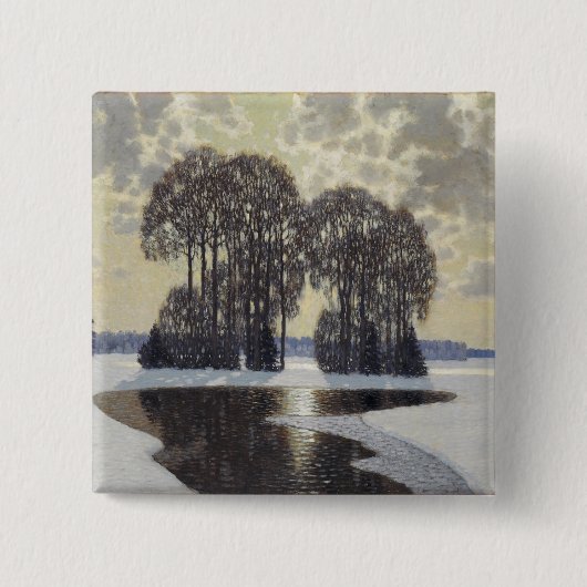 冬（Villhelms Purvitis著） 缶バッジ (正面)