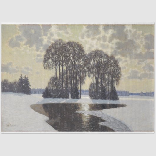 冬（Villhelms Purvitis著） 薄葉紙 (正面)