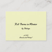 冬ATCの赤い納屋 名刺 (裏面)