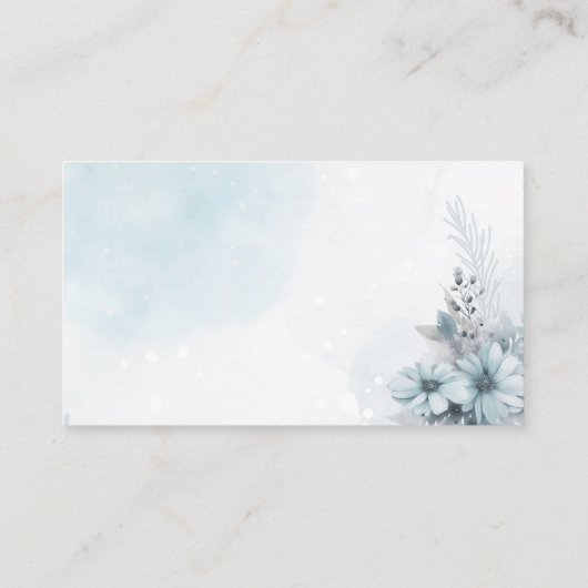 冬Babのベビーシャワー本の外が寒い エンクロージャーカード (裏面)