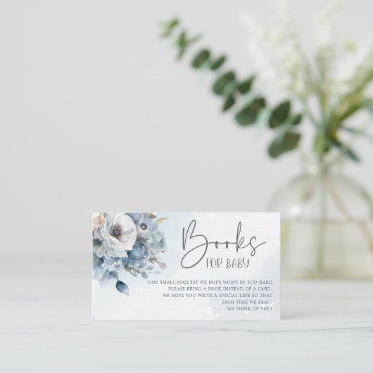 冬Babのベビーシャワー本の外が寒い エンクロージャーカード (スタンド正面)