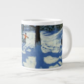 冬Bourg St Moritzのスライド ジャンボコーヒーマグカップ (正面右)