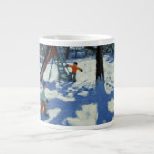 冬Bourg St Moritzのスライド ジャンボコーヒーマグカップ (正面)