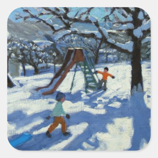 冬Bourg St Moritzのスライド スクエアシール (正面)