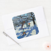 冬Bourg St Moritzのスライド スクエアシール (封筒)