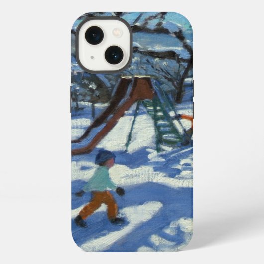 冬Bourg St Moritzのスライド iPhoneケース (裏面)