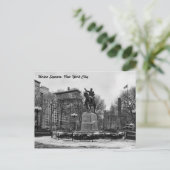 冬in NYC's Union Square 001白黒002 ポストカード (スタンド正面)