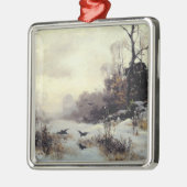 冬Landscape 1907年のカラス メタルオーナメント (左)