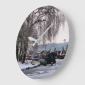 冬NARROWBOATS ラージ壁時計 (傾斜)