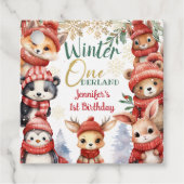 冬ONEderland動物クリスマス1日の誕生日 フェイバータグ (正面)