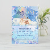 冬ONEderland北極動物第1誕生日パーティー 招待状 (スタンド正面)