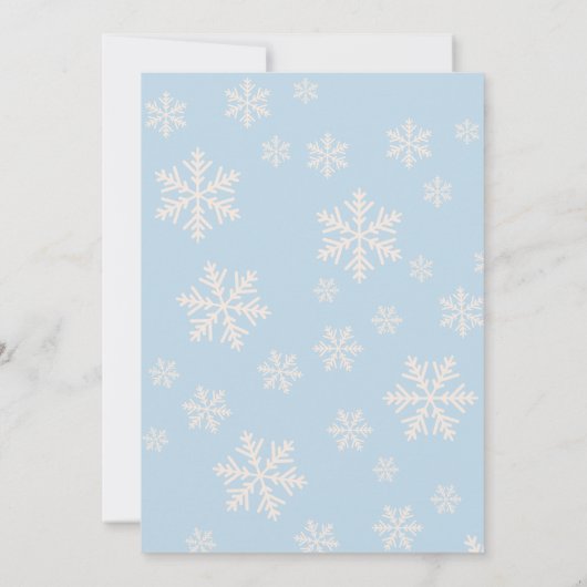 冬ONEderland男女兼用の最初の誕生日 招待状 (裏面)