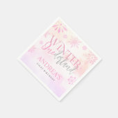 冬ONEderland雪片ガール1st誕生日 スタンダードカクテルナプキン (角)