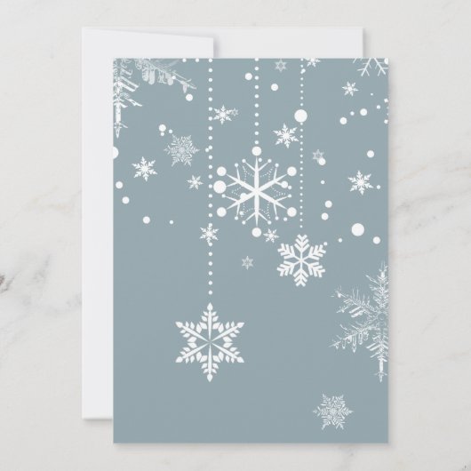 冬ONEderland 1st誕生日の雪の冬の森 招待状 (裏面)