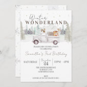 冬ONEderland 1st誕生日、キッドファースト誕生日 招待状 (正面/裏面)