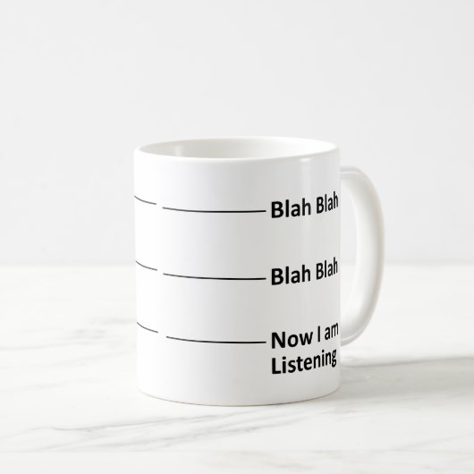 冴えないコーヒー計量カップのマグ今私は聞いています コーヒーマグカップ (正面右)